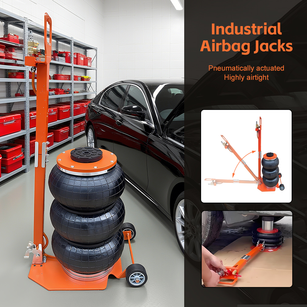 Heavy Equipment Jack - 3-Ton Pneumatic Jack Three-layer Rubber Thickened