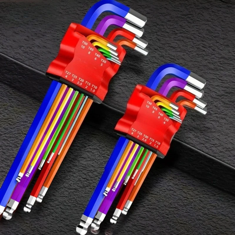 9pcs Industrial Ball End Hex K - огляд і ціна Heavy Equipment Key Set