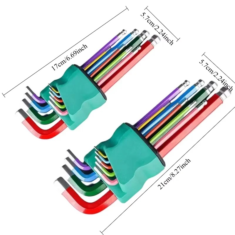 9pcs Industrial Hex Key Set, B - огляд і ціна Heavy Equipment Key Set