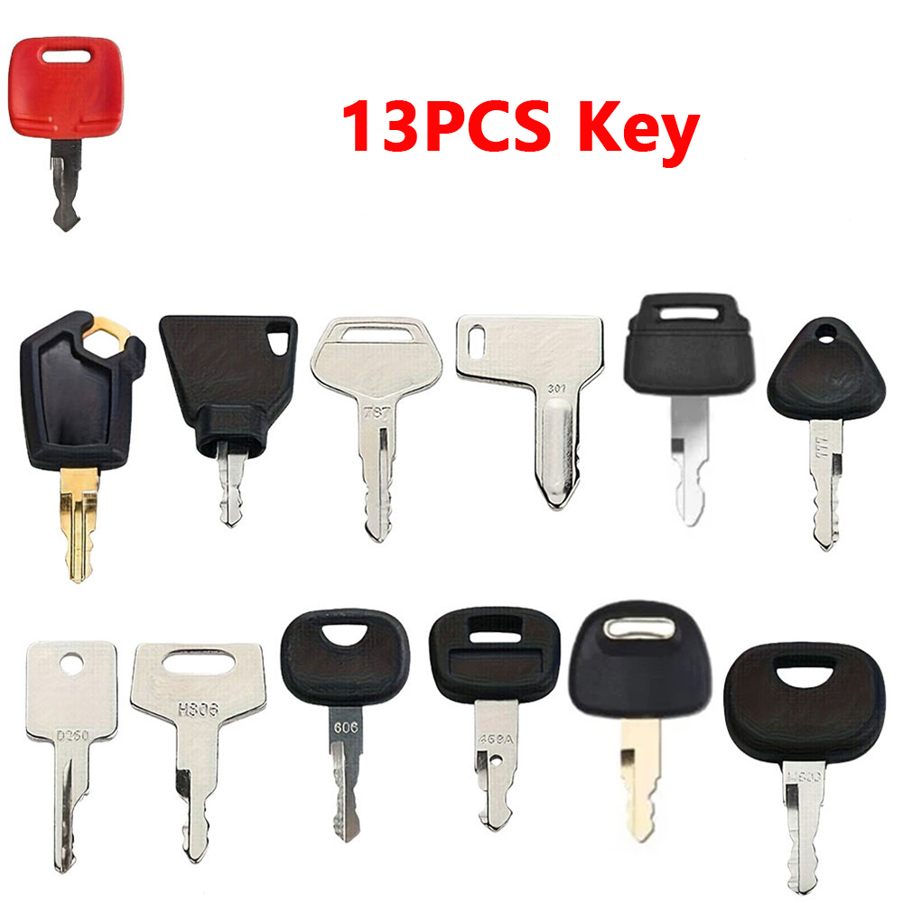 13PCS Construction Machinery I - огляд і ціна Heavy Equipment Key Set